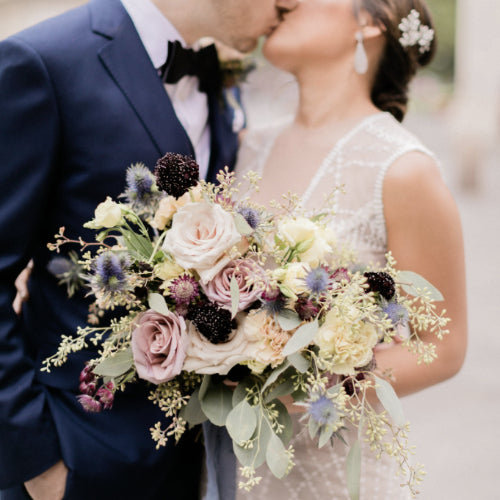 Dusty Blue Wedding in Manhattan Penthouse, NYC