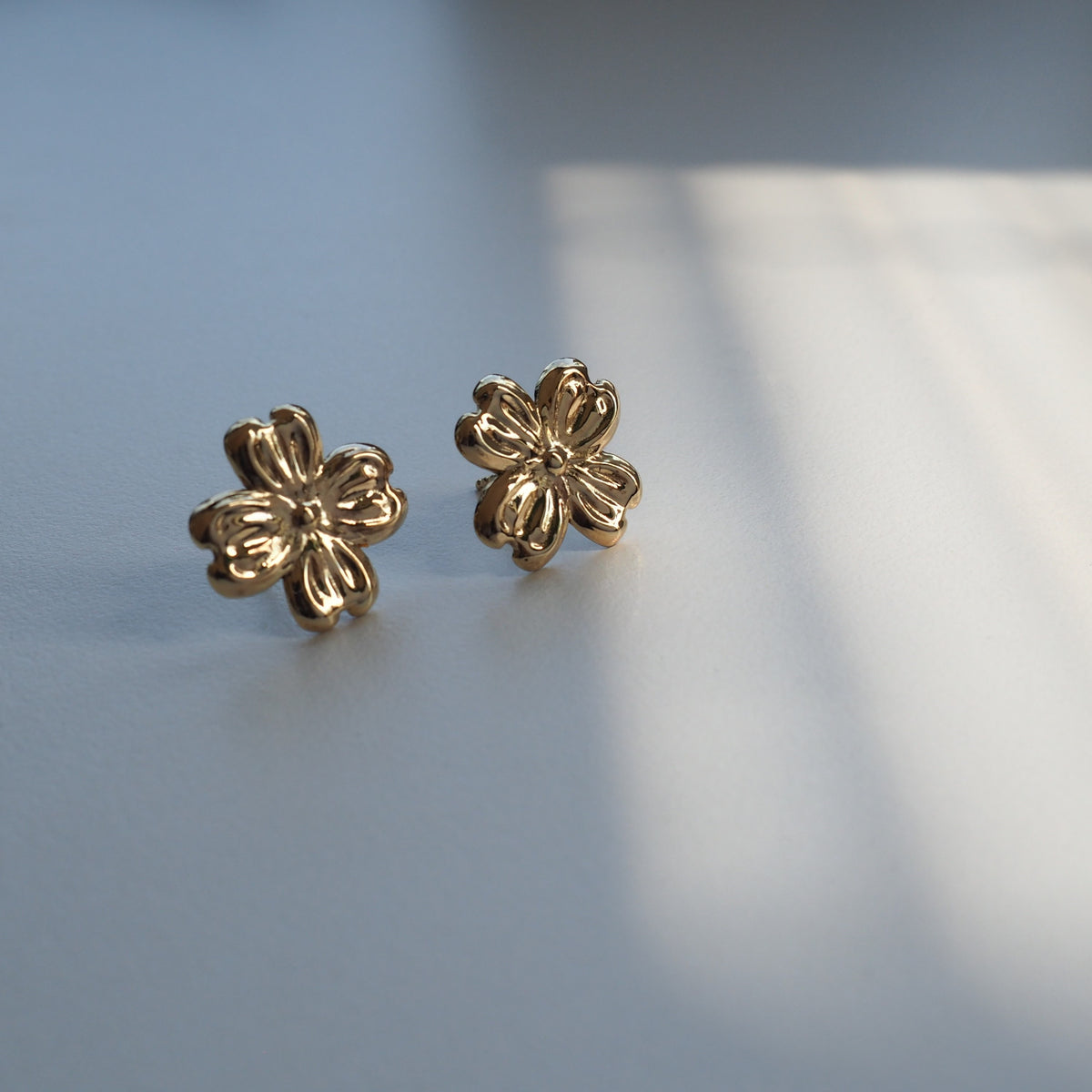 Dogwood Flower Stud Earrings